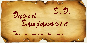 David Damjanović vizit kartica